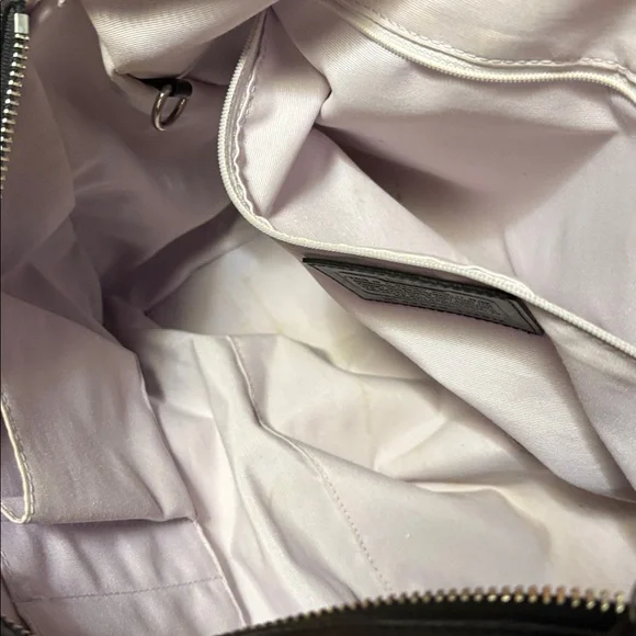 Coach Signature Canvas Shoulder Bag - Black and Tan - Picture 5 of 8